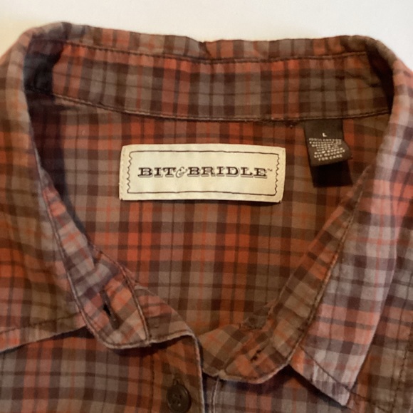 BIT & BRIDLE western plaid shirt - Picture 2 of 7